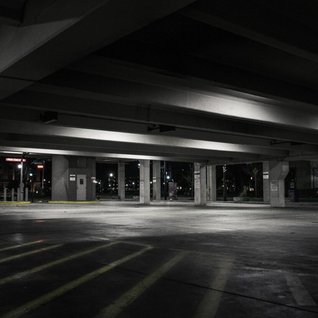 A parking garage with no one in it